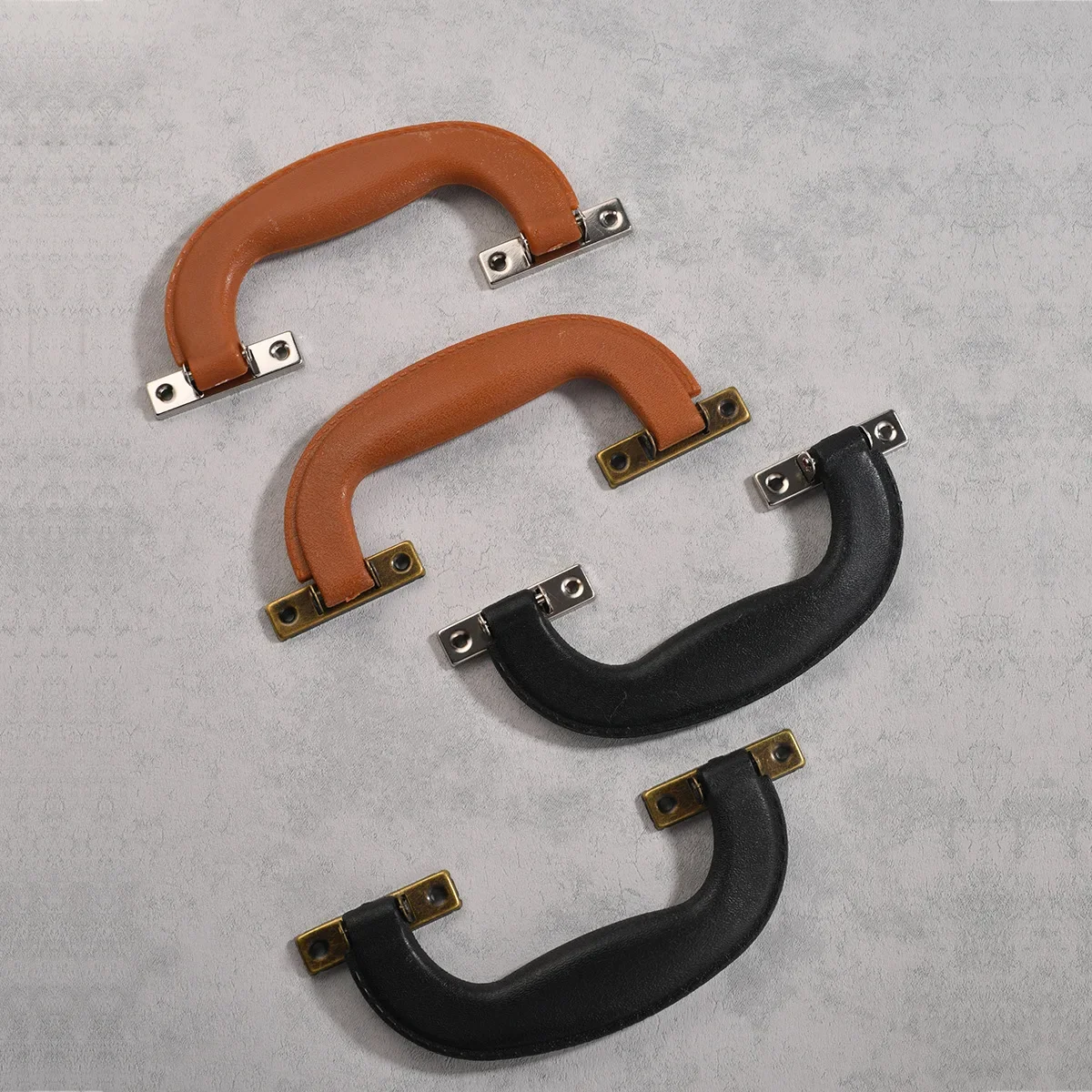 Hardware new Chinese home improvement antique leather box imitation leather plastic retro handle accessories