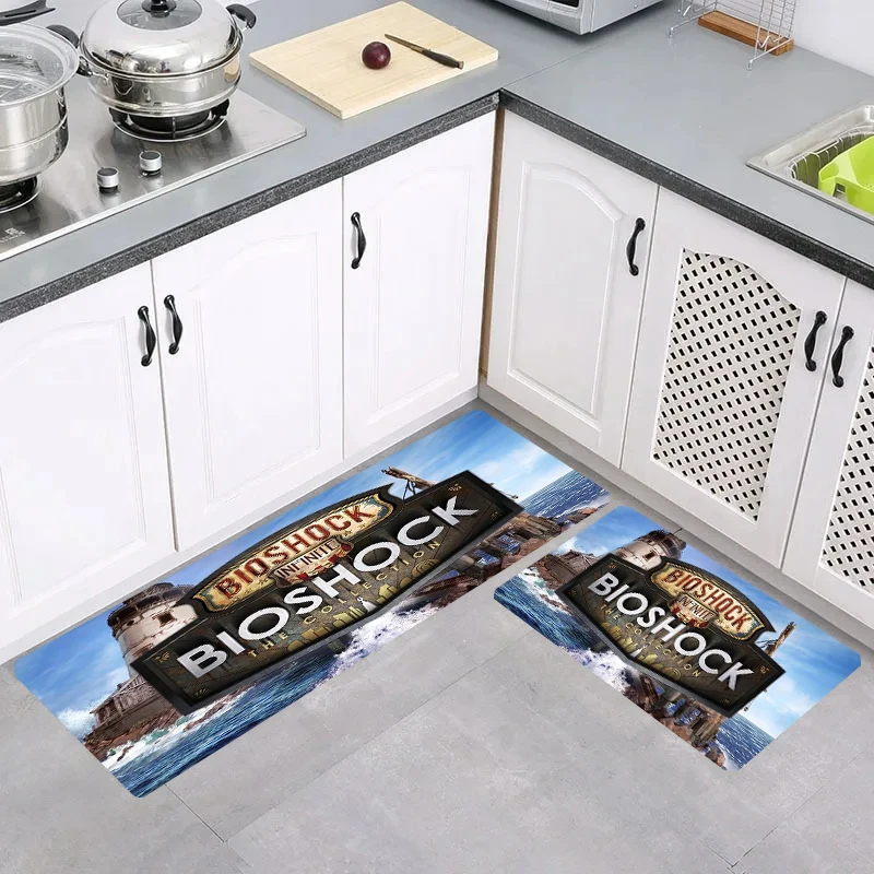 Home Game B-BioshockS Door Mat Balcony Room Rugs Carpets Kitchen Carpet Foot Rug Doormat Entrance Mats Bathroom Bath House Floor