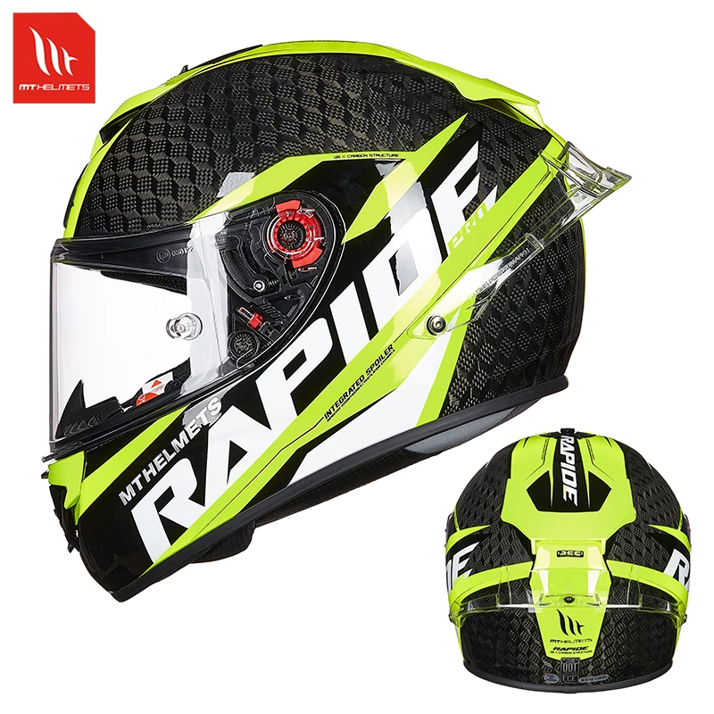MTHELMETS Motorcycle Helmet MT RAPIDE PRO CARBON Full Face Helmets Men Women Track Motorbike Racing Helmets ECE Cascos Para Moto