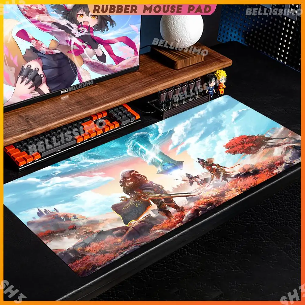 X_xenoblade C_chronicles ماوس الوسادة 1200x600 المطاط الراقية E-sports ماوس الوسادة ماوس الوسادة 4 مللي متر سوبر كبير لوحة المفاتيح حصيرة مكتبية كبيرة