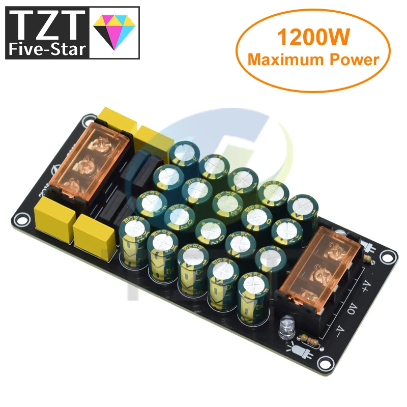 TZT Dual Power Supply Rectifier Filter Power Amplifier Rectifier Filter Board Module 1200W