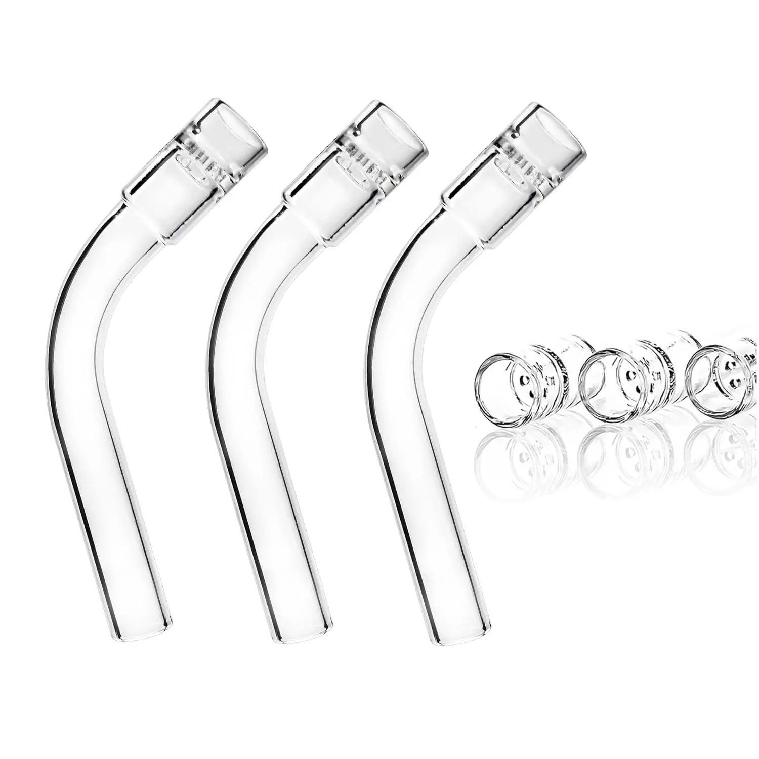 3Pcs Glass Stem Adapter for ARIZER SOLO 2 AIR 2 ACCESSORIES with Silicone Cap Cover