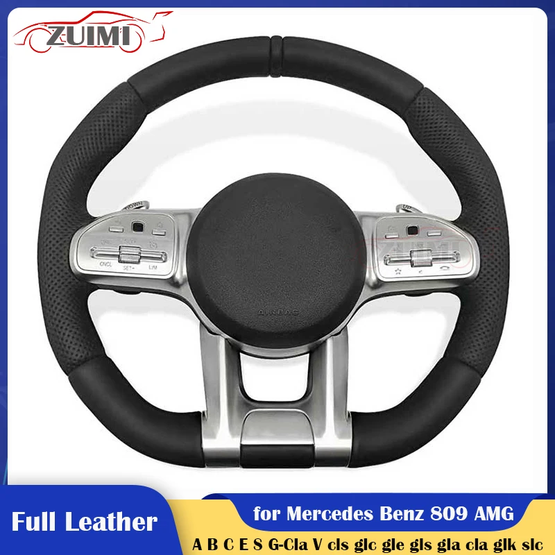 

Upgrade Full Leather Car Steering Wheel for Mercedes Benz 809 AMG A/B/C/E/S/G/V Class cls glc gle gls gla cla glk slc