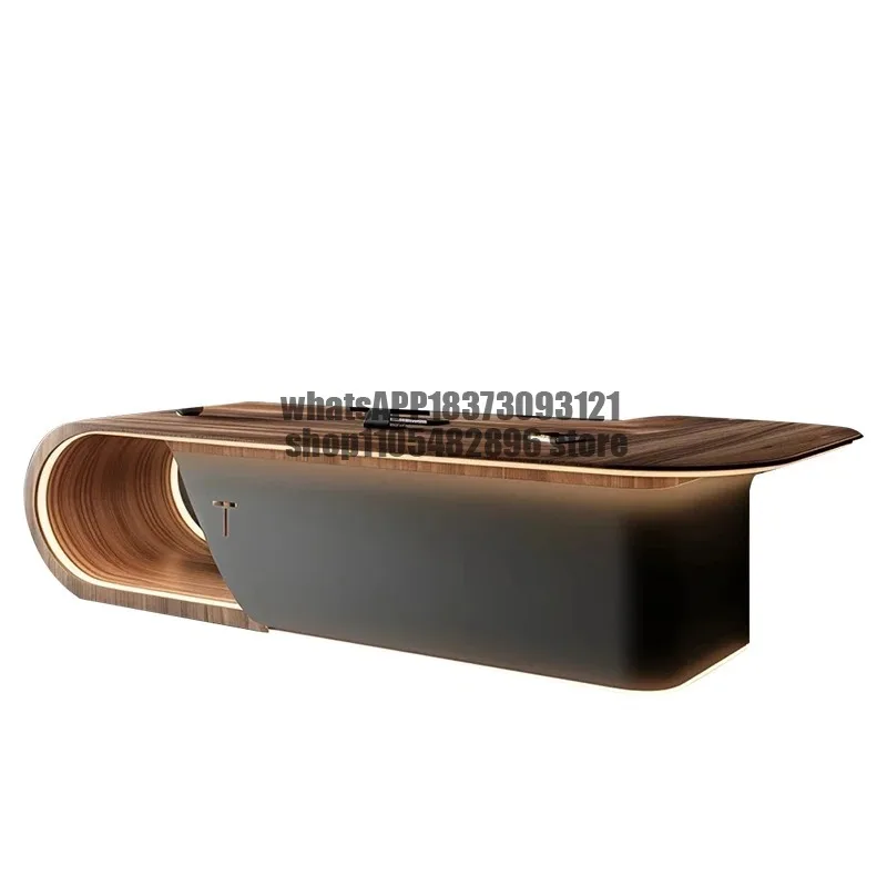 Cheap Designer Executive Office Desk Desktop Big Modern Study Computer Desk Drawers Adjustable Bureau Tafel Work Station Table