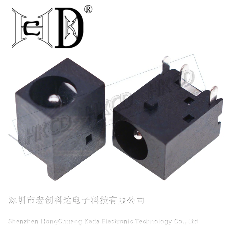 10pcs Wholesale DC-044 3Pin DC Power Female Jack 5.5*2.1mm 5.5*2.5mm PCB Mount Power Socket Connector For Electronic Device