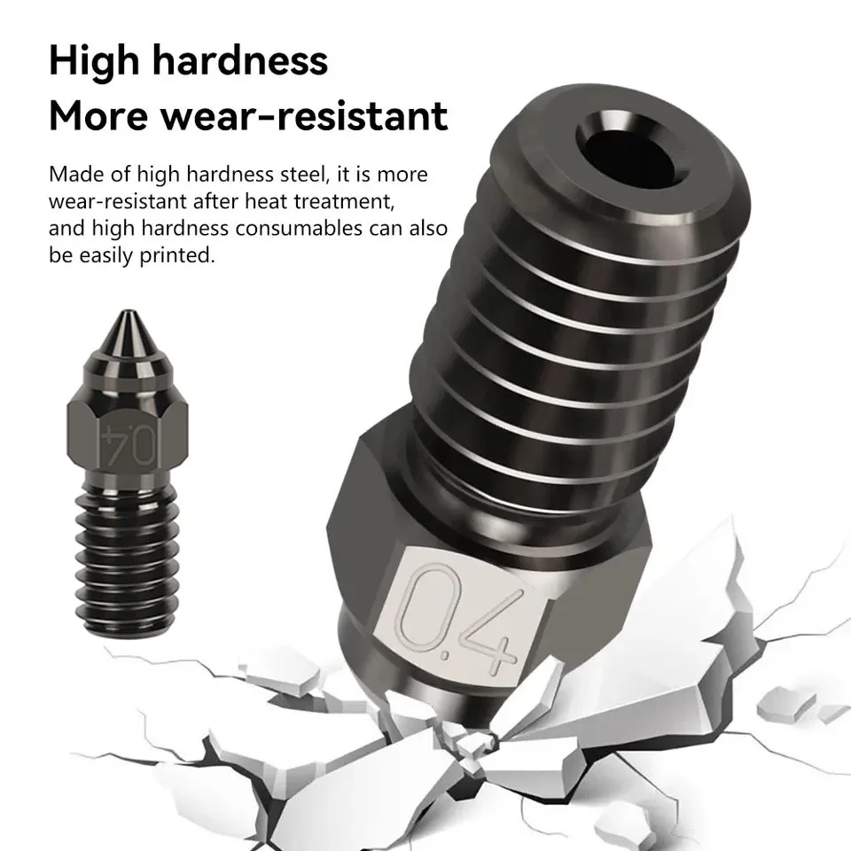 1 stücke Gehärtetem Stahl Düse Für Ender-3 V3 SE 3D Drucker Teile 1,75mm Spider Düse Für Ender 7 Ender 5 s1 Spider Hotend Extruder – Detail 3