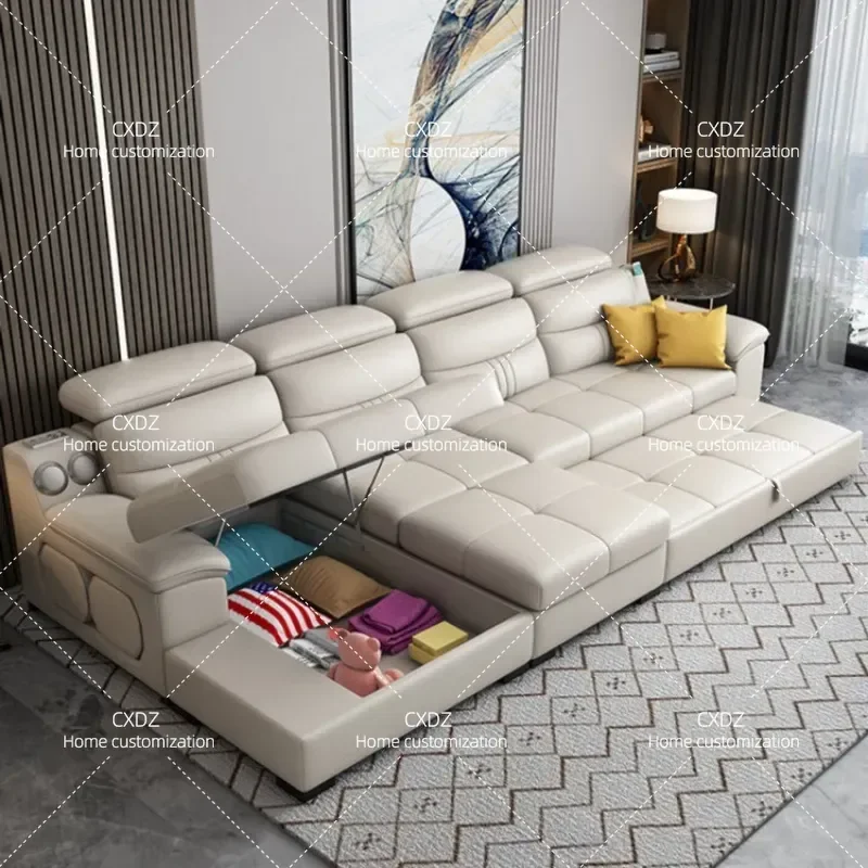 Folding sofa bed dual-purpose 2023 new small apartment solid wood multi-functional living room double lazy