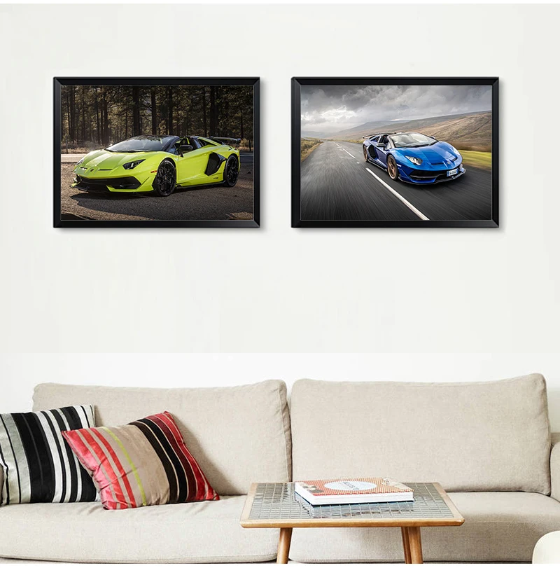 2020 Lamborghini Aventador Roadster Art Poster Wall Art Wall Picture Canvas Painting Home Decor 30X45cm 40X60cm 50X75cm