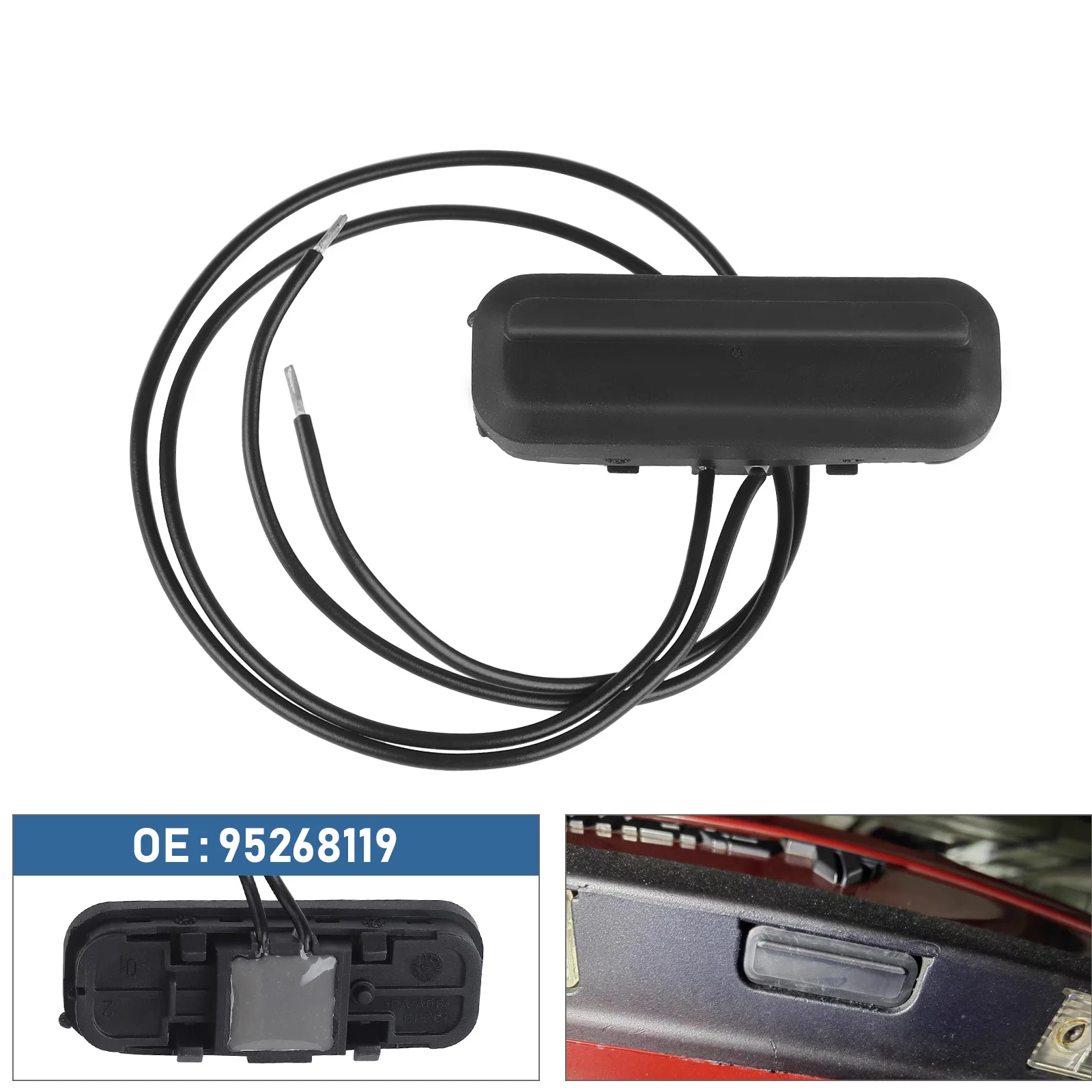 

95268119 Trunk Lid Release Switch Button Repair for Chevy Chevrolet CRUZE Orlando Rear Replacement 95057238 95270497 Black ABS