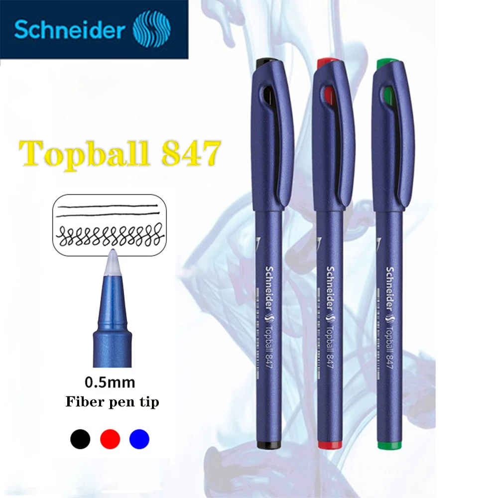 

1PC German Schneider Topball 847 0.5mm Gel Pen Signature Pen Writing Smooth Student Exam Supplies Back To School Stationery