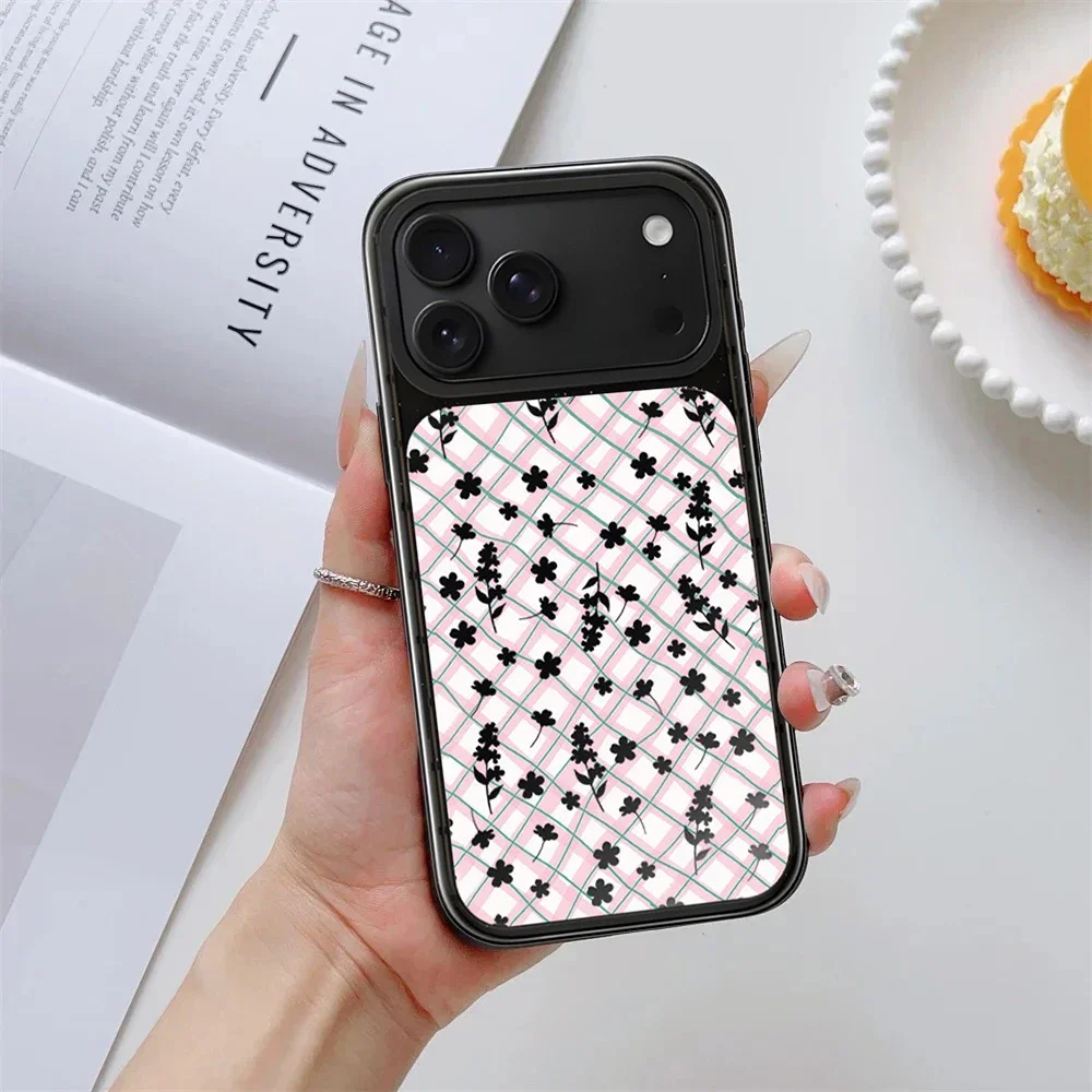 Creative Grid Stars Impact Case - Mirror / Glaze Magnetic Cover: Compatible with IPhone 18 17 Pro Max 18Pro