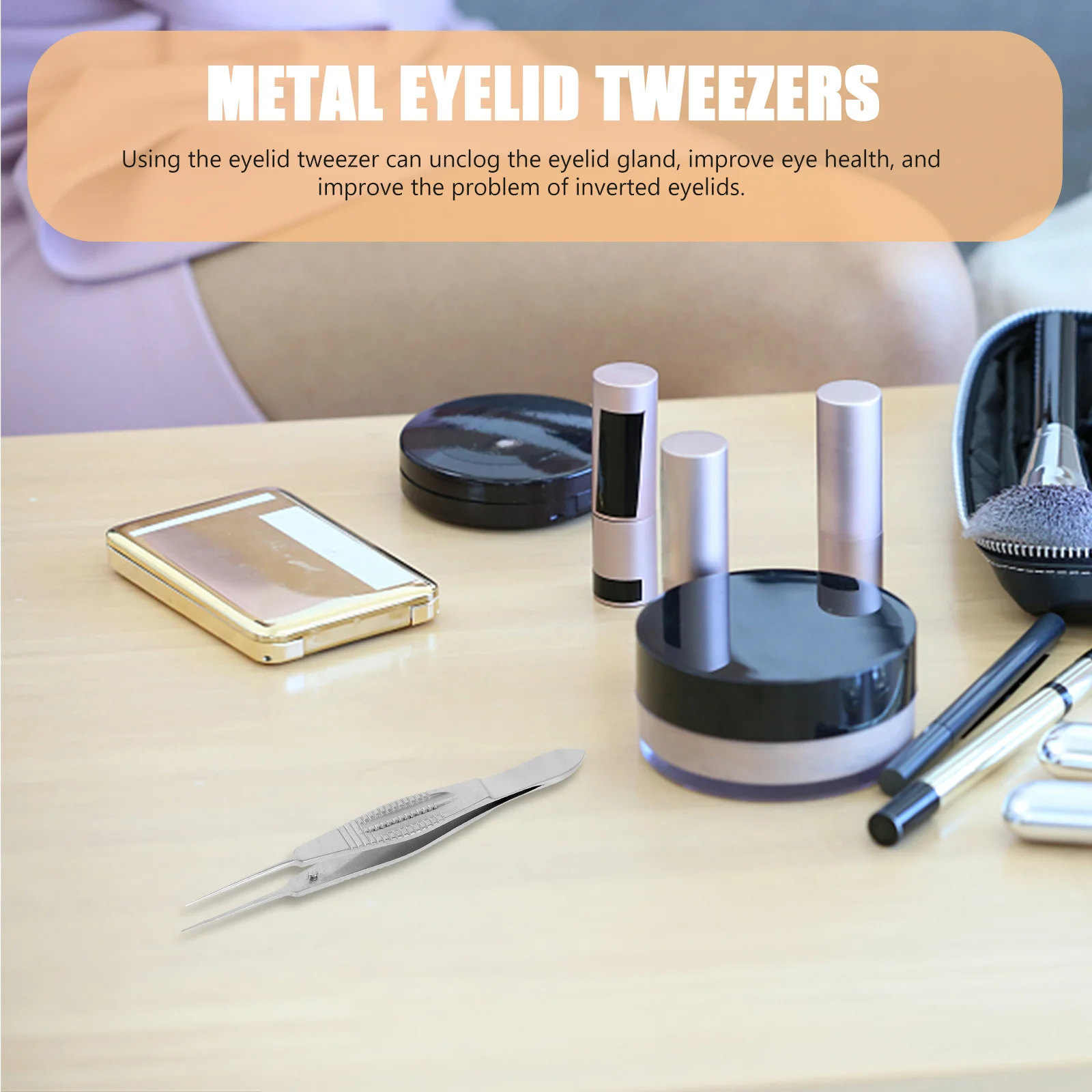Pęseta do masażu powiek ze stali stopowej, ekspresor do ziemionek Meiboma, szczypce wielokrotnego użytku, narzędzie do łagodzenia zmęczenia oczu do użytku w salonach kosmetycznych.