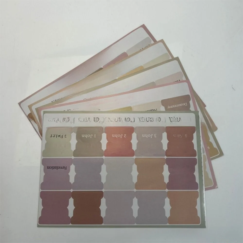 120PCS Multi-Color Boho Bible Tabs Colorful Easy Navigation Colorful Index Tabs Laminated Self Adhesive Laminated Bible Tabs