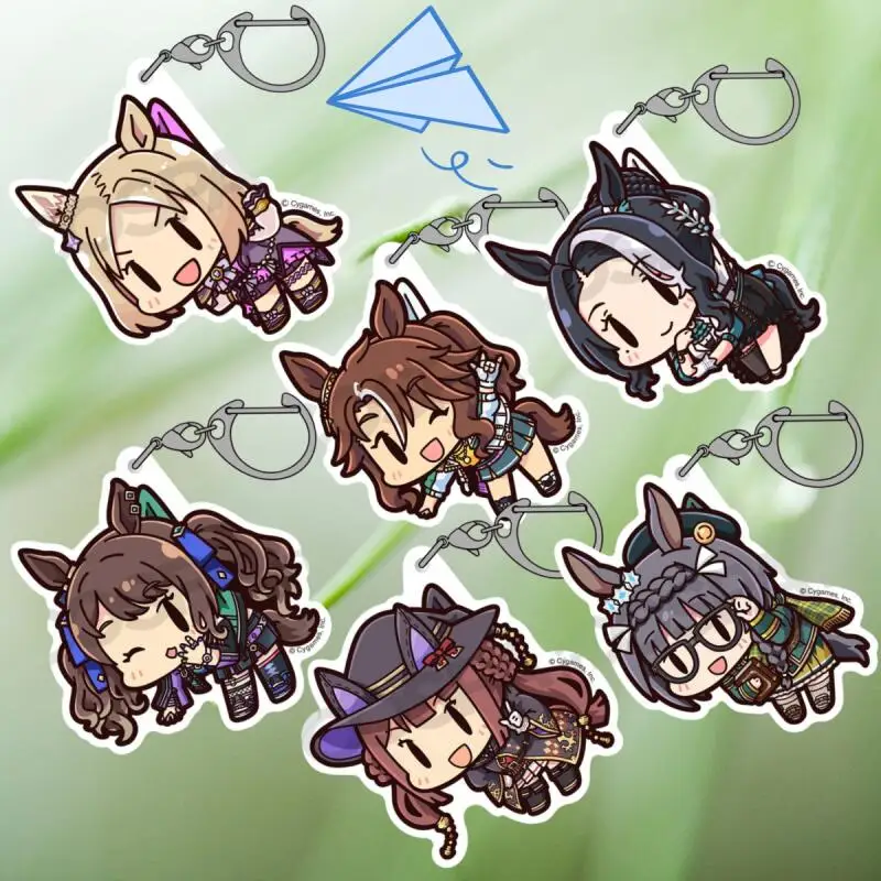 Chaveiro acrílico para uma musume bonito derby meisho doto sons da terra zenno rob roy tosen jordan mochila pingente fãs presentes
