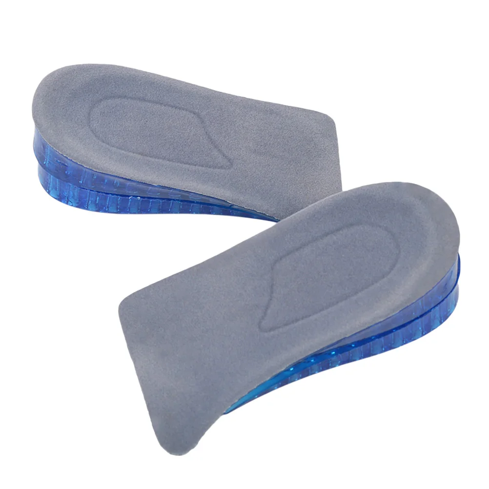 

Height Increasing Insoles Shoe Pads Half Heel Lift Cushion Elevator Inserts for Women Men Black Beige Size 24cm 29cm Silicone