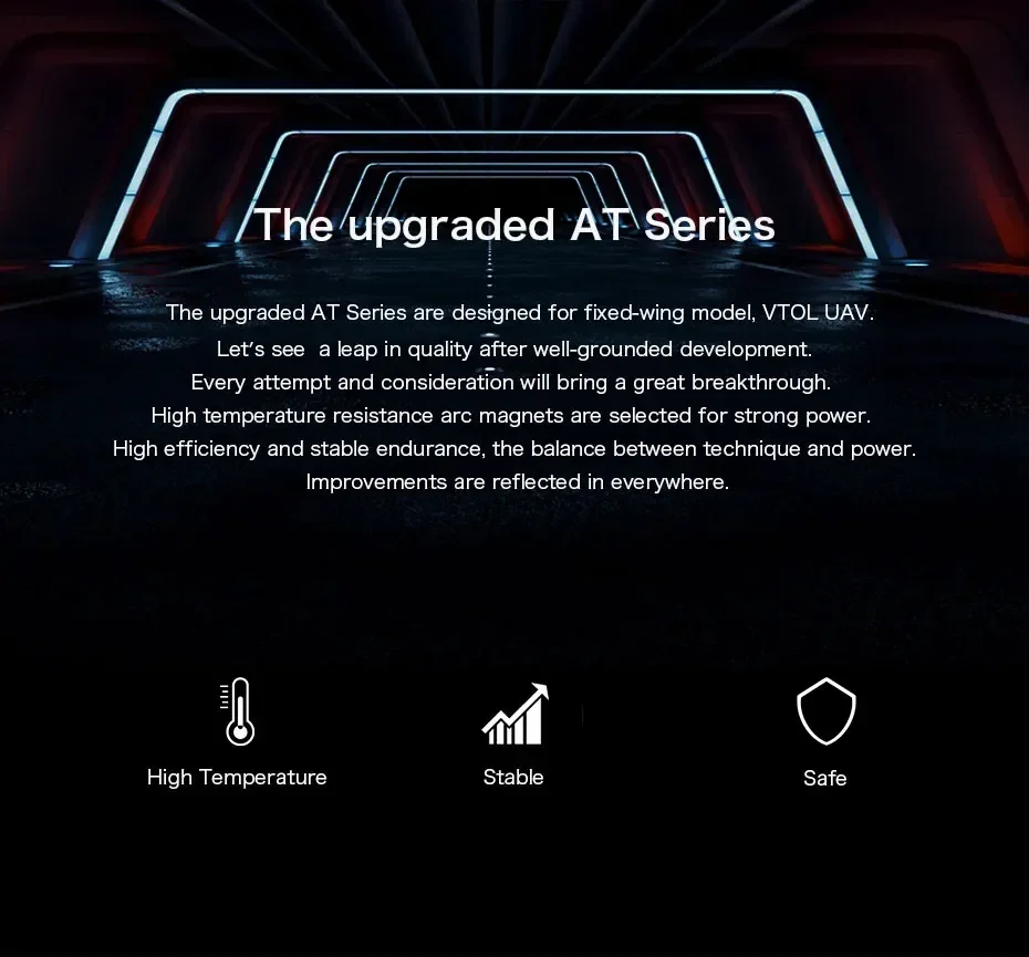 T-Motor AT2814 700KV Motor de alto torque para avião RC Quadcopter 4-6S LiPo