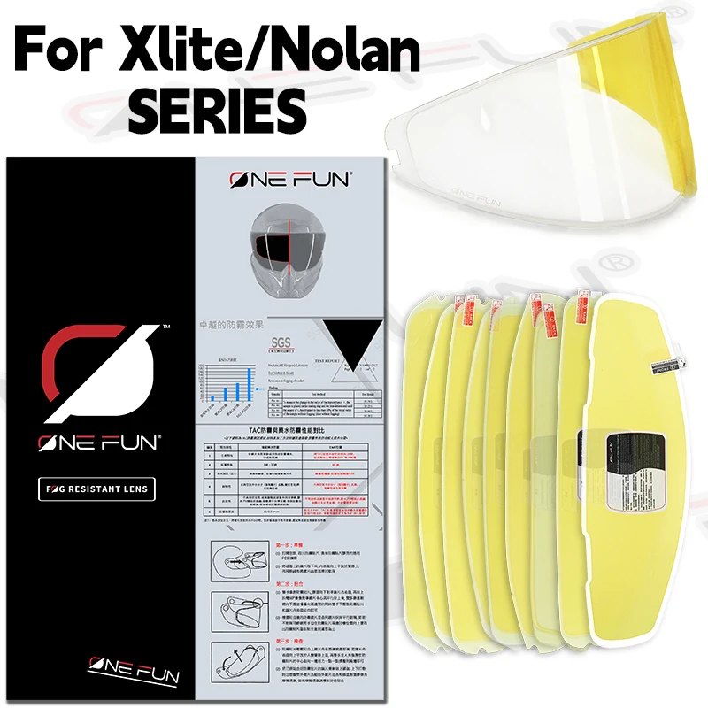 Visera antiniebla X803 para Nolan N70.2-X N87 Xlite X803 RS X802RR UC X802 visera casco completo pin antivaho accesorios de bloqueo película de lente