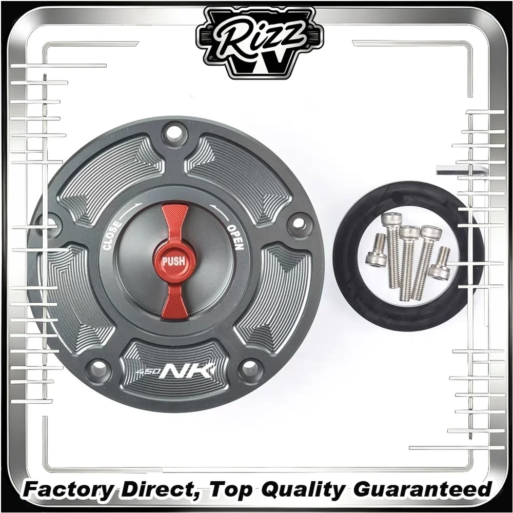 FOR 800NK/450NK Quick-Release Racing Fuel Tank Cap Assembly CNC Aluminum Alloy One-Click Disassembly Anti-Theft Automotive Parts