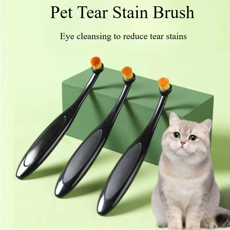 Pet Tear Stain Brush Eye Cleaning Powder for Eyes Eye Discharge Brush Makeup Brush Cat and Dog External Tear Stain Beauty Brush