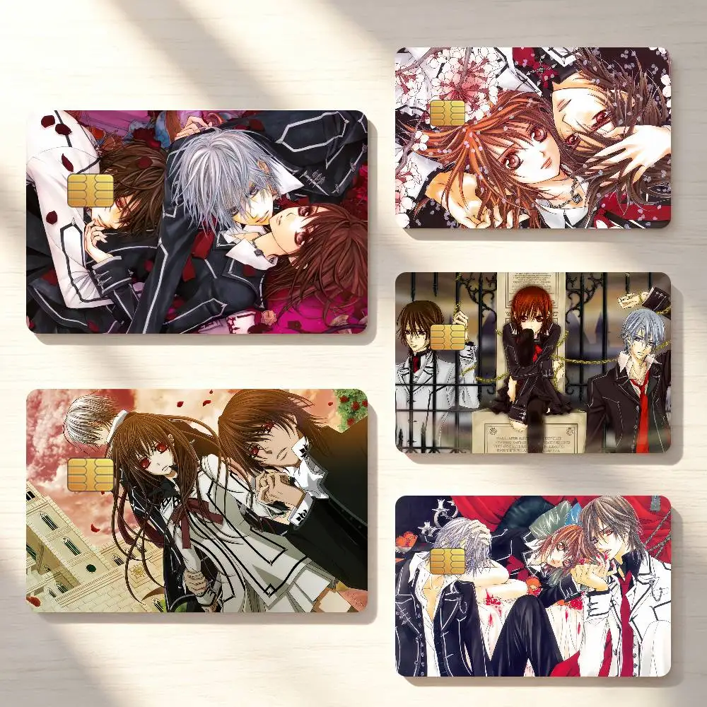 Anime V-Vampire Knight Credit Card Sticker Waterproof Anti-Scratch 4PCS Bank Debit Traffic Cover Decoration