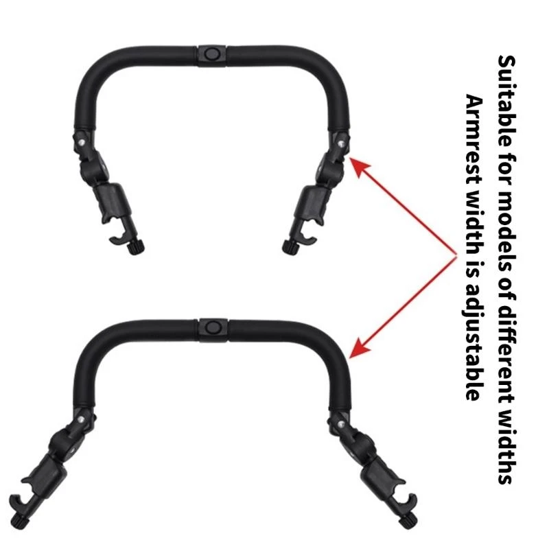 Wózki Dziecięce Zderzak Wymienny Uchwyt Pionowy Krzyżak Wózka Podłokietnik Uniwersalny Regulowany Kierownica Pasuje do Większości Wózków Dziecięcych