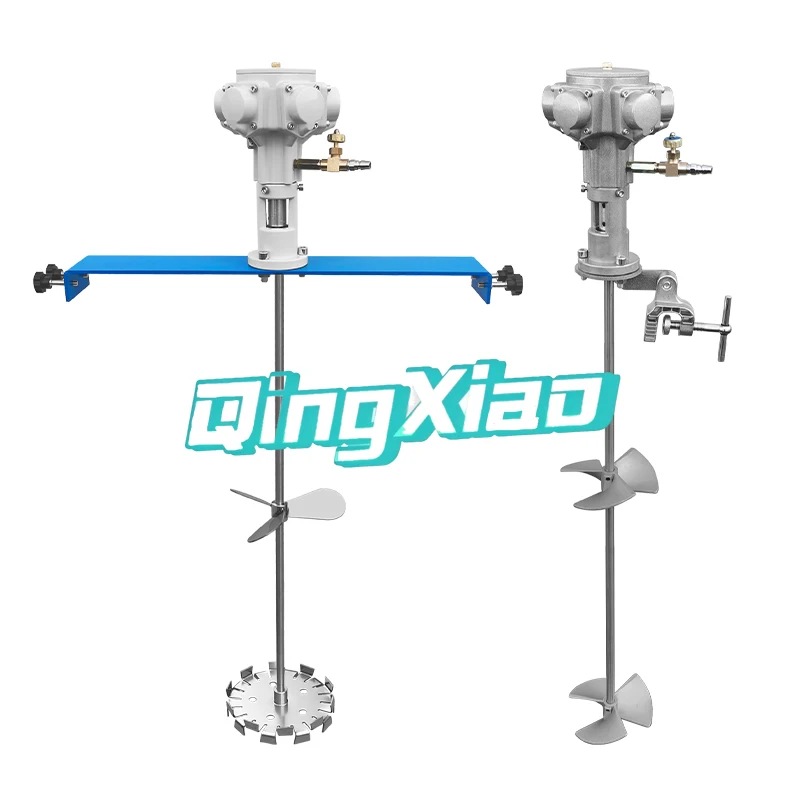 Industrial Pneumatic Agitator Mixer Machine Stainless Steel Air Power Tools Portable Design Raw Material Stirring Processing Use