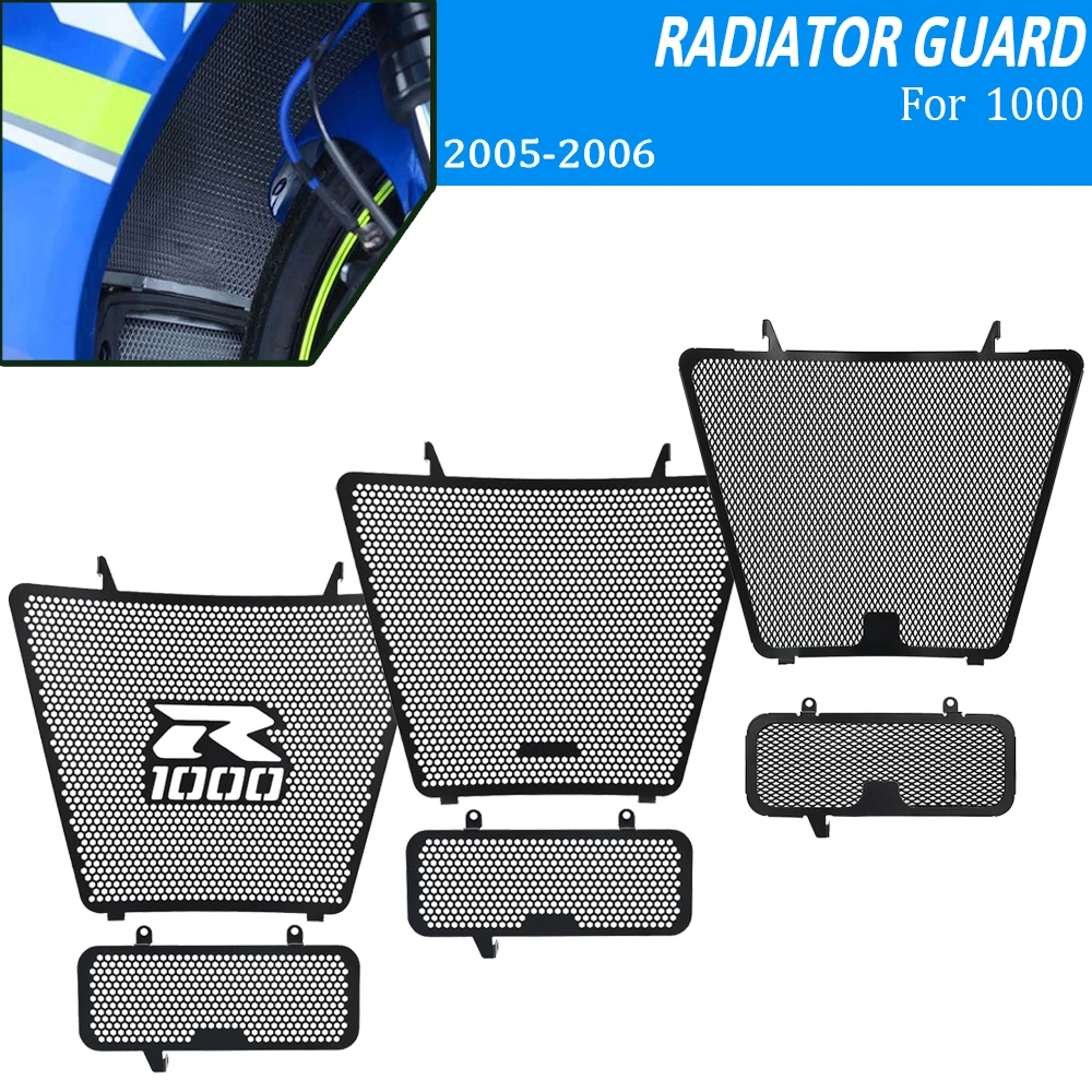 Motorcycle Accessories Radiator Grille Guard Cover Protector Aluminium For SUZUKI GSXR1000 GSX-R 1000 GS XR R1000 2005 2006
