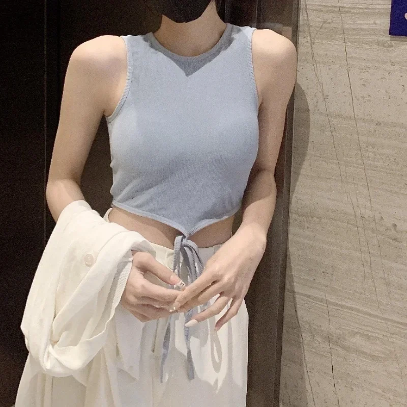 2024 Women Sexy Solid Camis Crop Top Casual Tank Tops Vest Sleeveless Streetwear Club High Street tops  women clothing