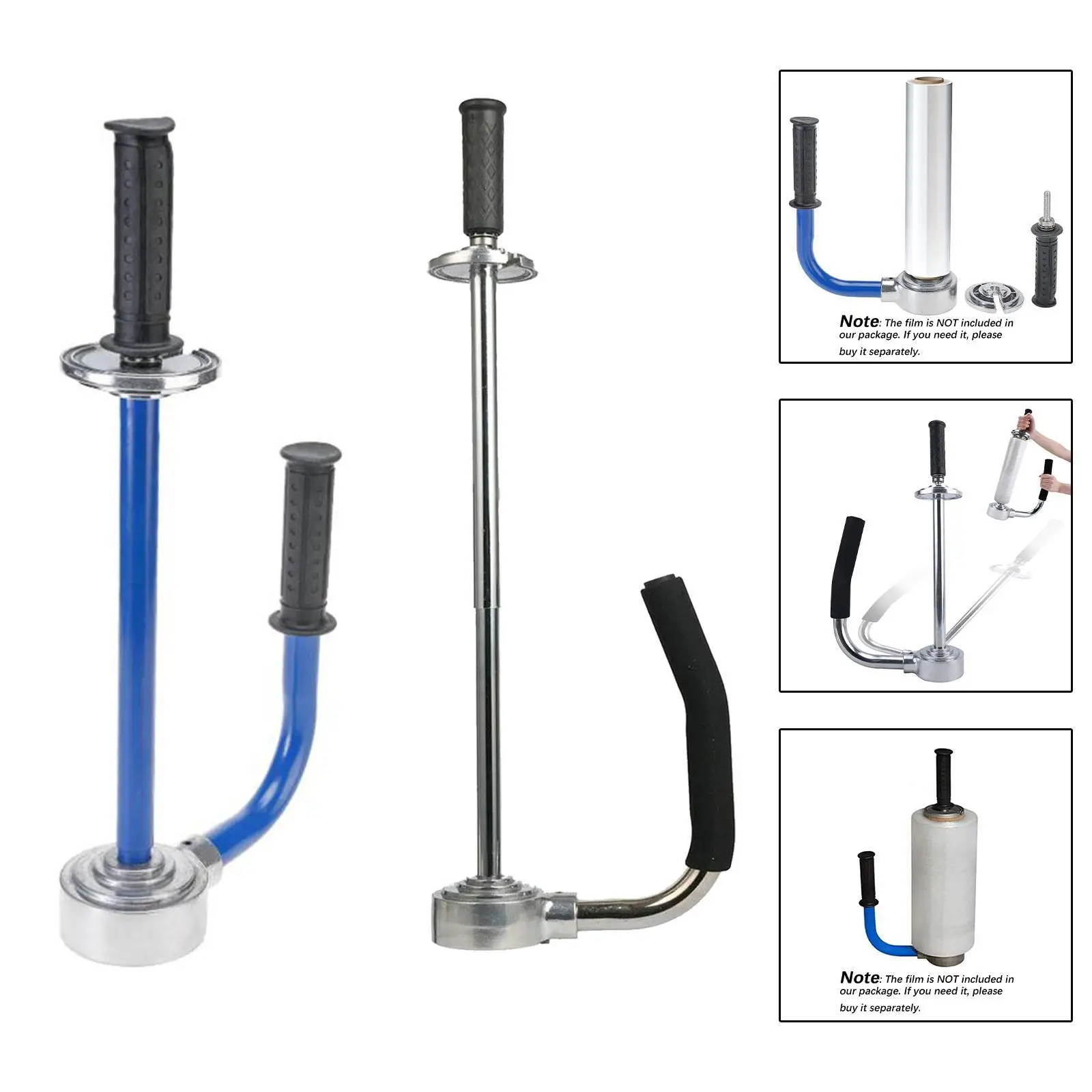 Handheld Adjustable Wrap Dispenser Holder Heavy Duty Iron Packaging Machine for Industrial Use