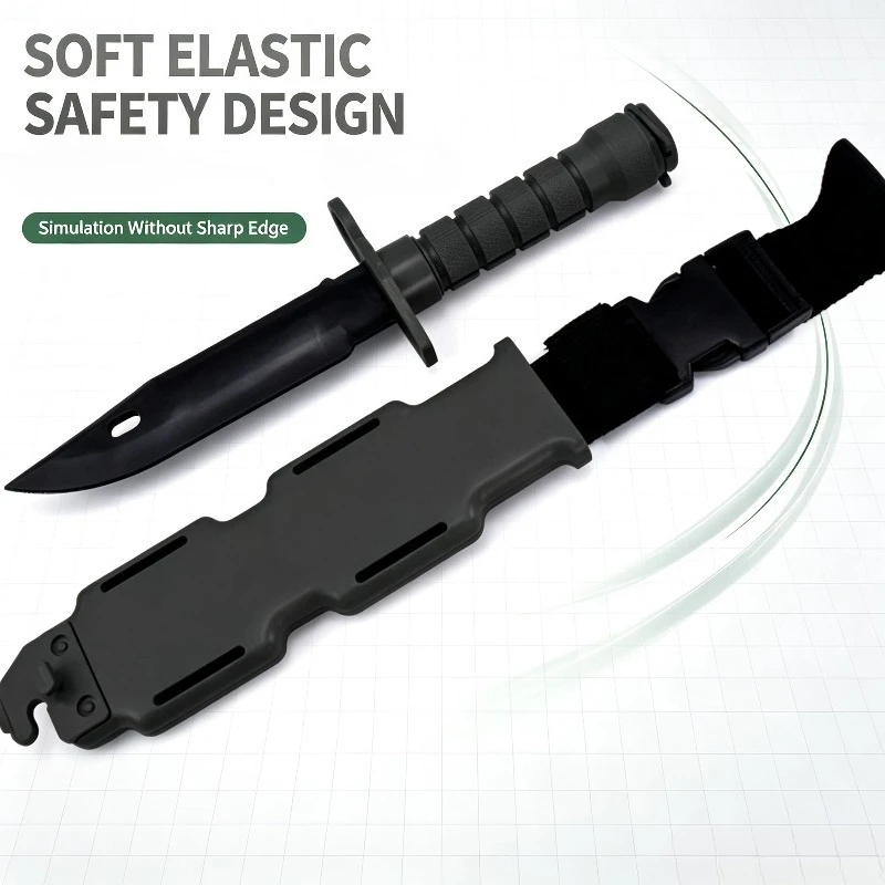 Lifelike Innocuous Rubber Knife Simulation Model, Safe Campus Training Prop