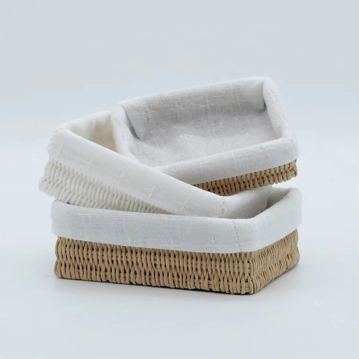 1:6 Scale Miniature Rattan Basket Set Dollhouse Bathroom Storage Miniature kit for BJD OB11 Nendoroid Blythe Soldier Lol Doll