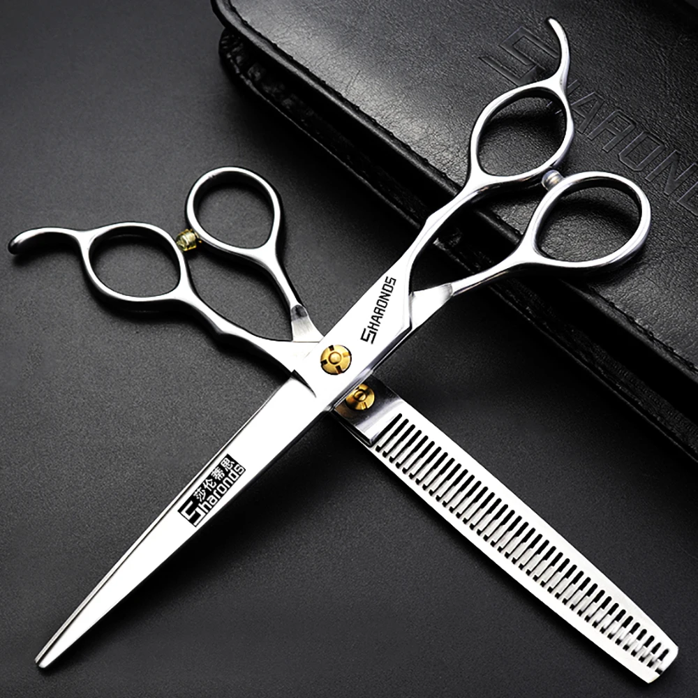 Pet grooming scissors, 7/7.5 inch professional Teddy beauty hair clippers, hair trimming set, bending and shearing tools.