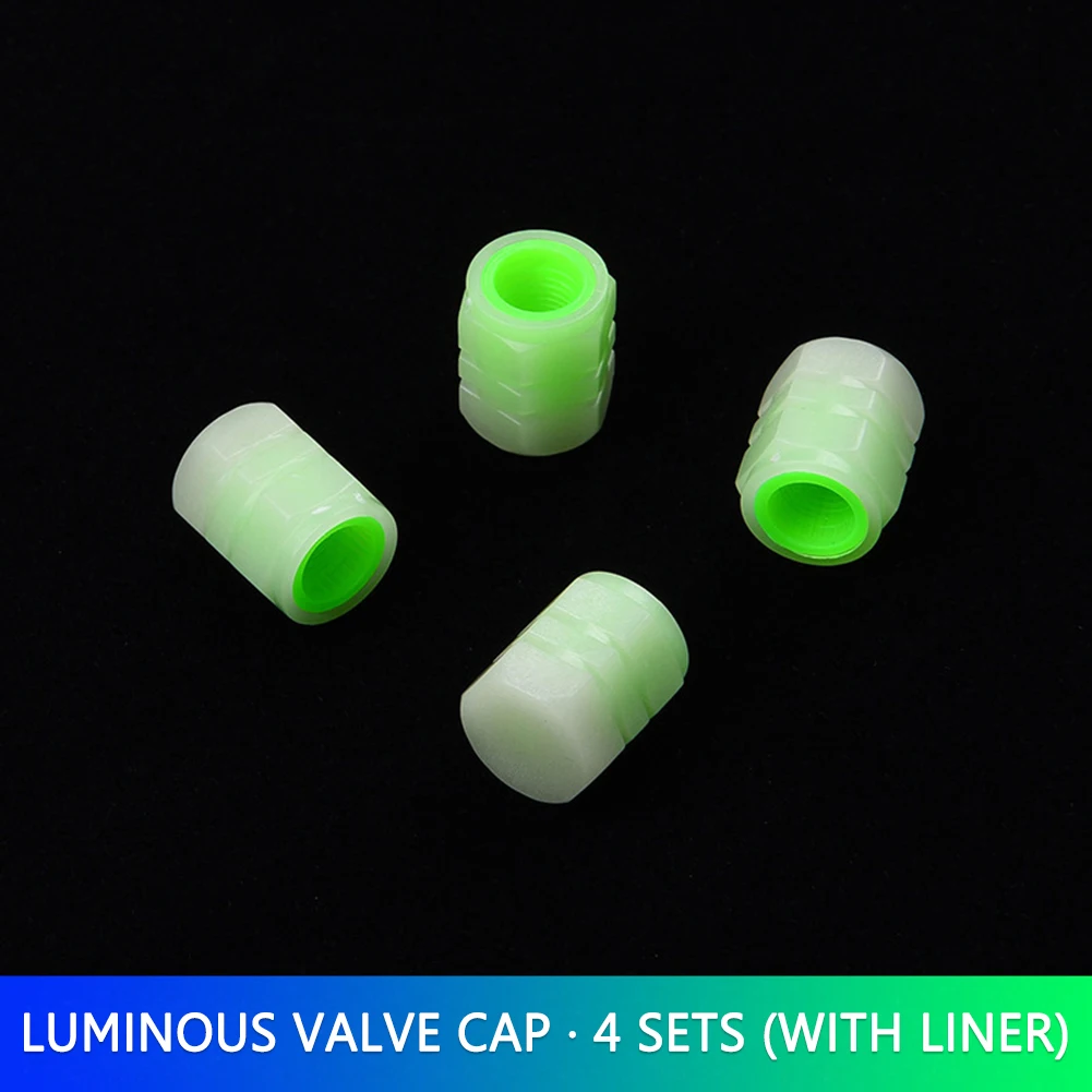 4 قطعة جذع الإطارات يغطي العالمي الإطارات الجذعية غطاء صمام مضيئة فراغ الإطارات صمام استبدال ترقية للسيارات دراجة نارية دراجة #1