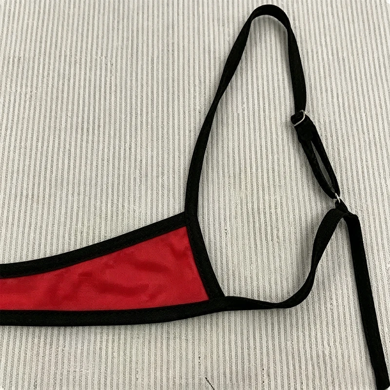 Y2K Sexy Hot Girl Contrasting Bikini Retro Adjustable Shoulder Strap Backless Summer Beach Split Swimsuit