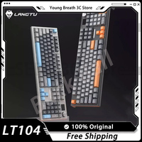 LANGTU LT104 Mechanical Keyboard Three Mode Multifunctional Knob Wireless Gaming Keyboard Customize Smart Screen PC Gamer Gift