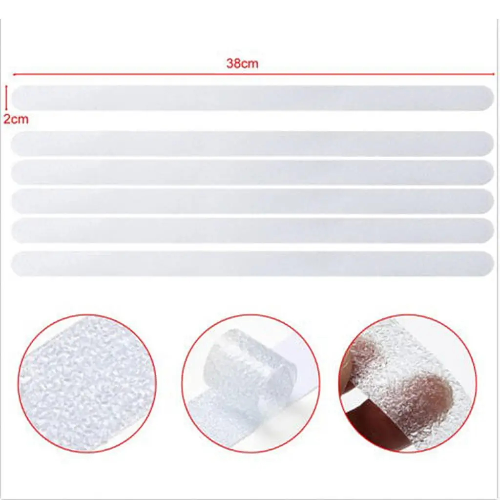 12 قطعة من ملصقات الحمام غير الشريطية، أداة أمان لأرضية الاستحمام #6