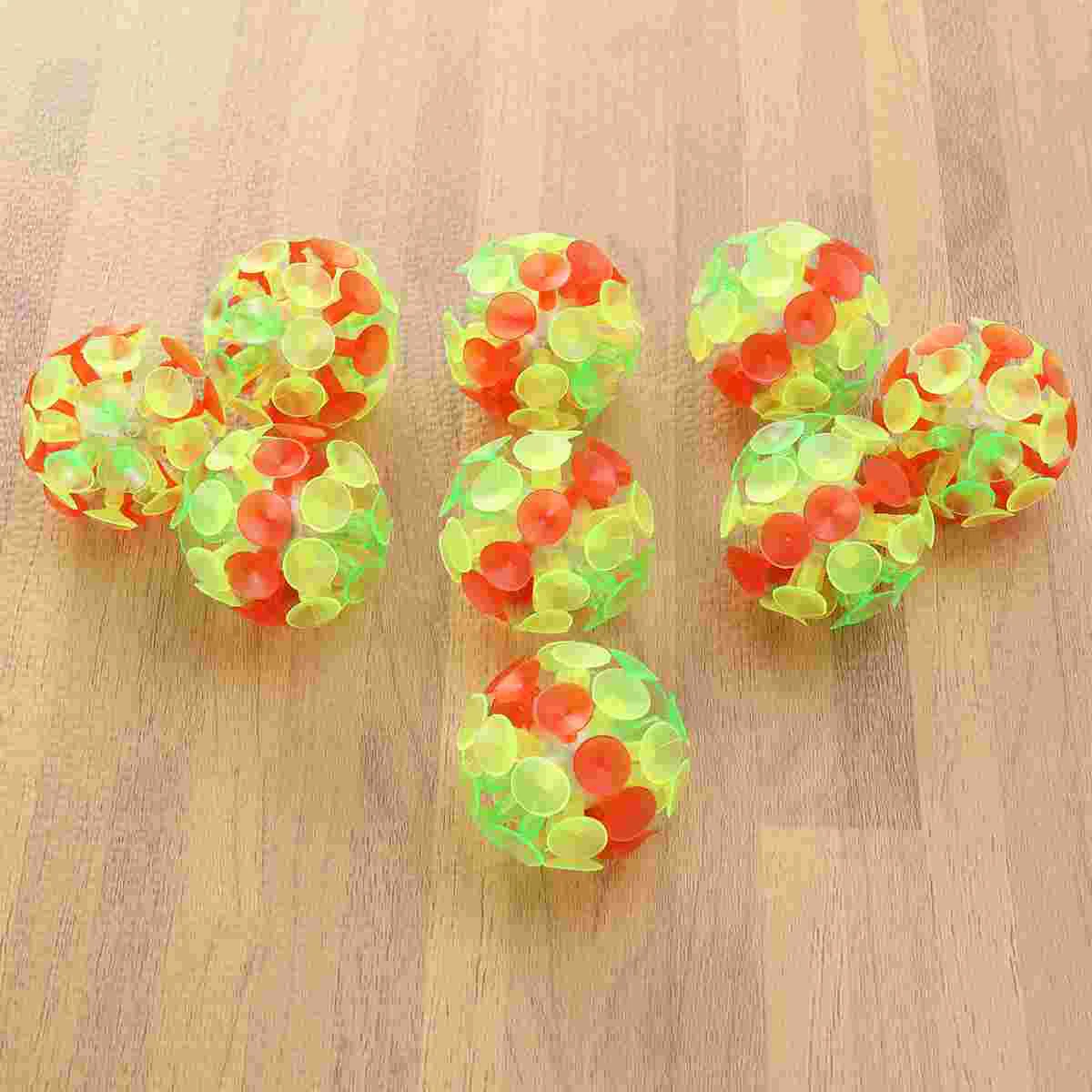 9pcs Children's Suction Ball Toys Glowing Parent-child Interaction Sucker Ball Kids Plaything Party Toy for Boys and Girls