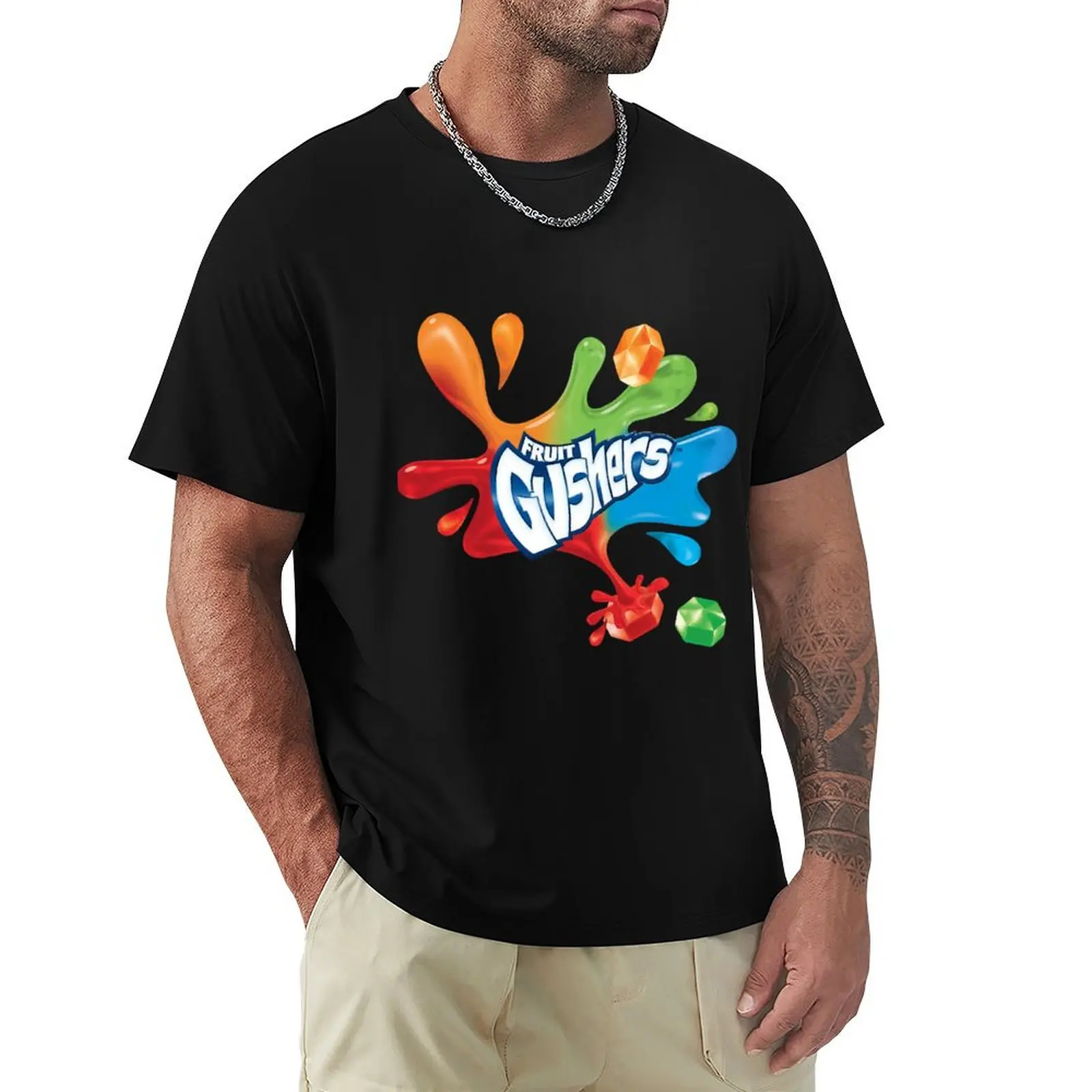 

design fruits gum gushers T-Shirt plus size clothes Man t-shirt mens graphic t-shirts