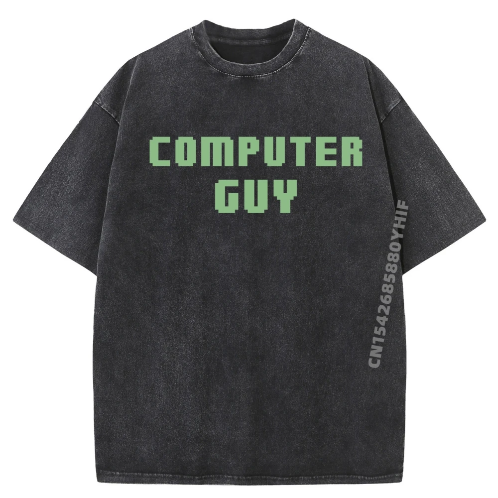 

New Arrival Washed Tshirt Funny Computer Geek Clothes Graphic T-Shirt Mens Printed Tees Mens Designer Clothes