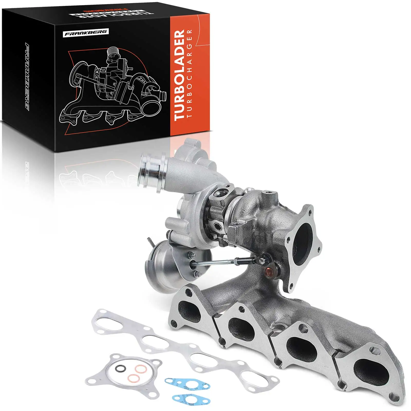 Frankberg 1x Turbo Uitlaatspruitstuk voor VW Golf Passat Tiguan Audi A1 Sportback A3 Cabriolet Seat Altea Skoda 03C145701N