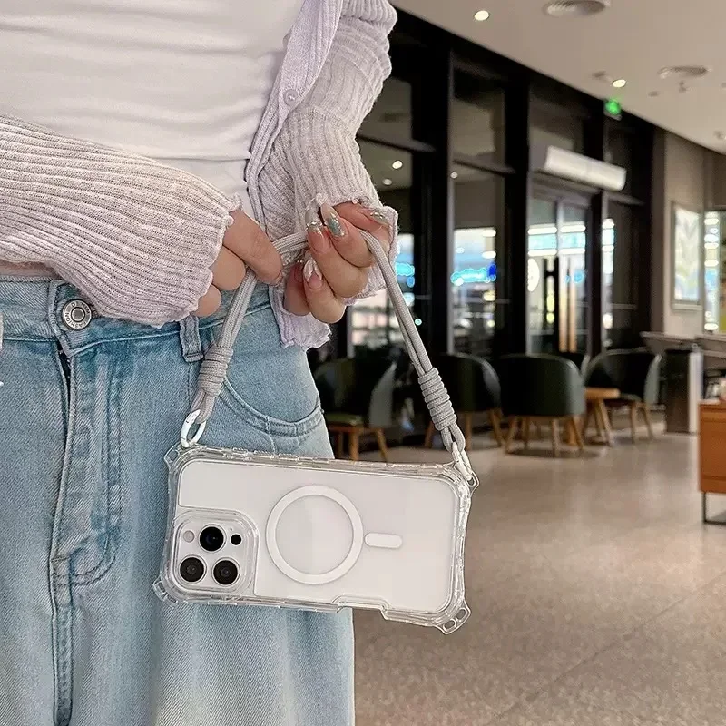 3IN1 For IPhone 16 15 14 13 12 Pro Max 11 For Strong Magnetic Waist Small Four Corner Anti Drop Three In One Phone Case