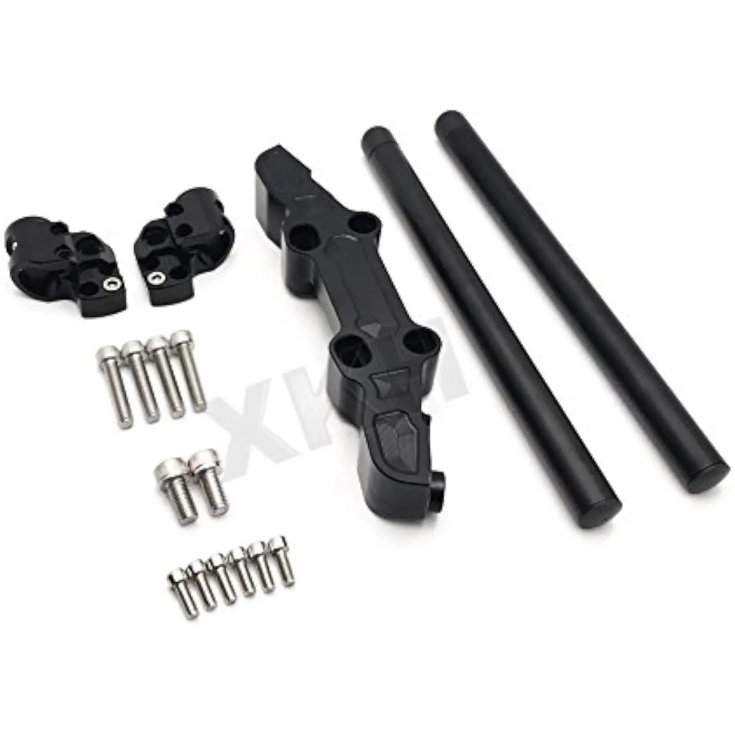 

XKH- Clip-On Adapter Plate & Handlebars Set Compatible with Kawasaki Ninja 650R/ER6F 06-16 Black [B078JL9J58]
