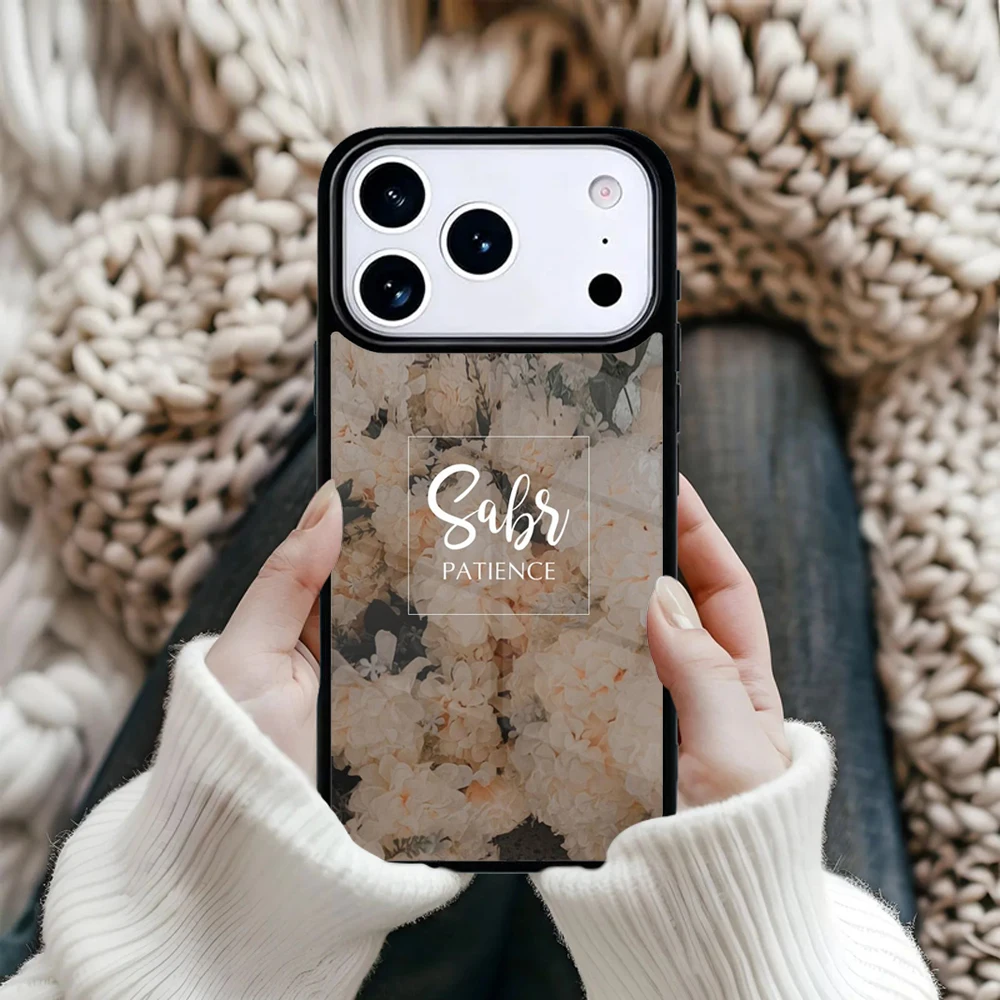 

Магнитный чехол Sabr Patience для iPhone 17, 16, 15, 12, 13 Pro Max, 14 Plus, 11, жесткий чехол с MagSafe
