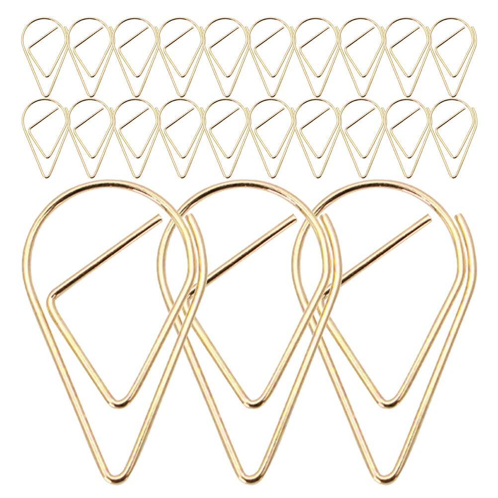 100pcs Metal Paper Clips Small Cute Book Reading Clips Office School Supplies Document Fixing Decorative Paperclips Craft