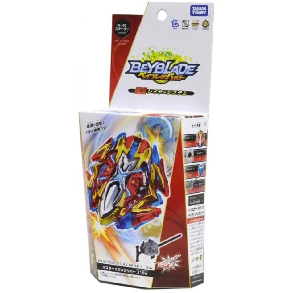Véritable démarreur TAKARA TOMY BEY B-120 Buster Excalibur. 1 '. Sw BLADE NOUVEAU AVEC SET d'emballage ORIGINAL B 120