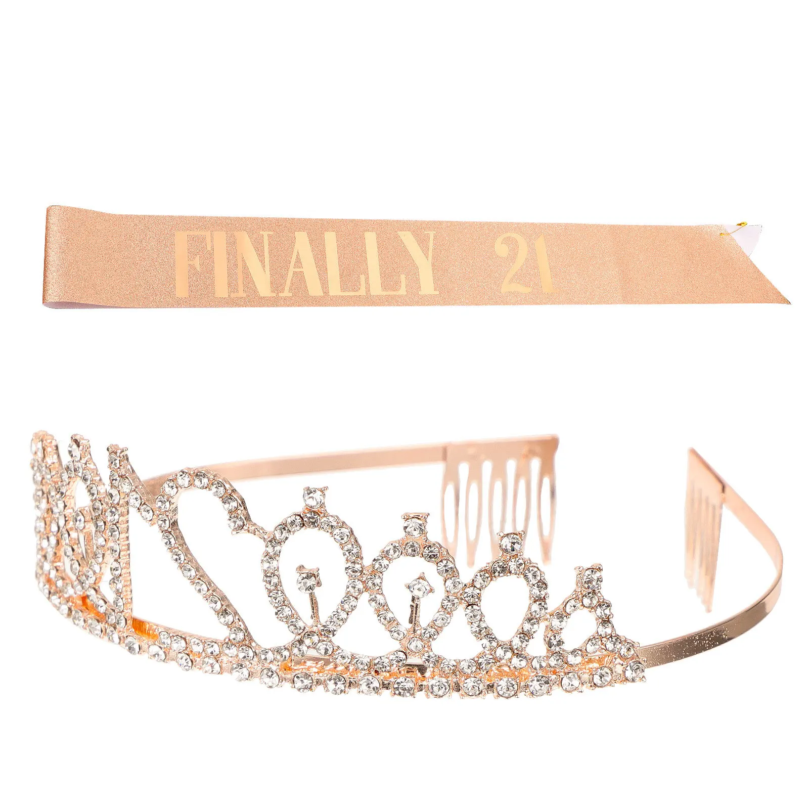 

1Set Birthday Sash Crown Party Decoration Creative Cloth Sash Tiara Exciting Birthday Party Supplies Gift Ornament
