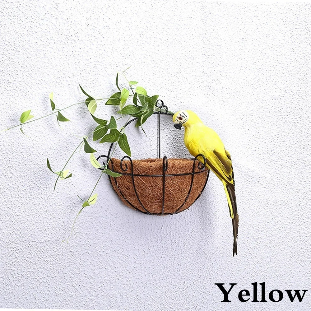 25/35 cm Creatieve Handgemaakte Simulatie Papegaai Dier Vogel Tuin Props Decoratie Miniatuur Veer Gazon Pop Ornamenten