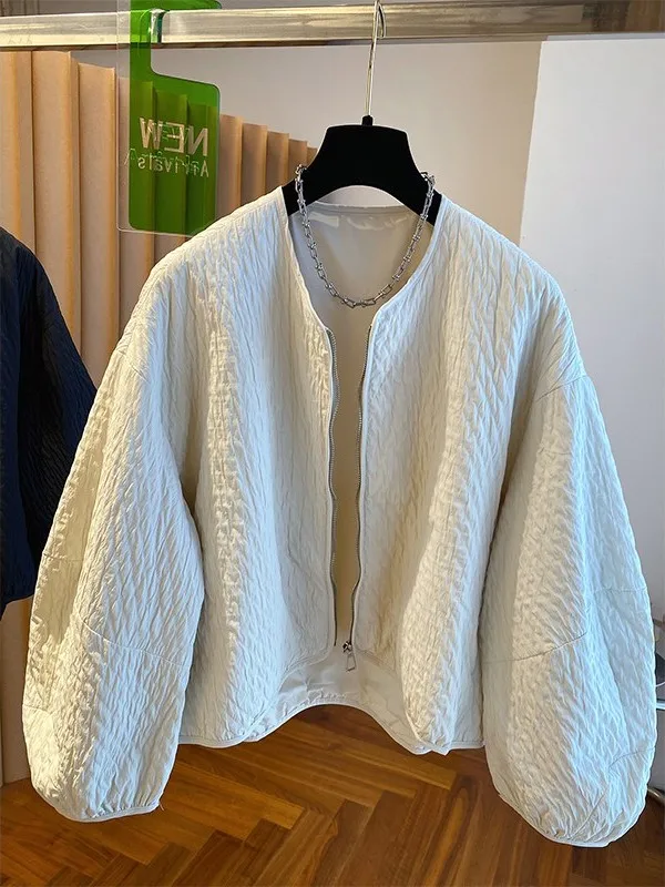 

Повседневное пальто большого размера с жатой текстурой для мужчин и женщин, новинка весна-осень, комфортная, универсальная, модная верхняя одежда