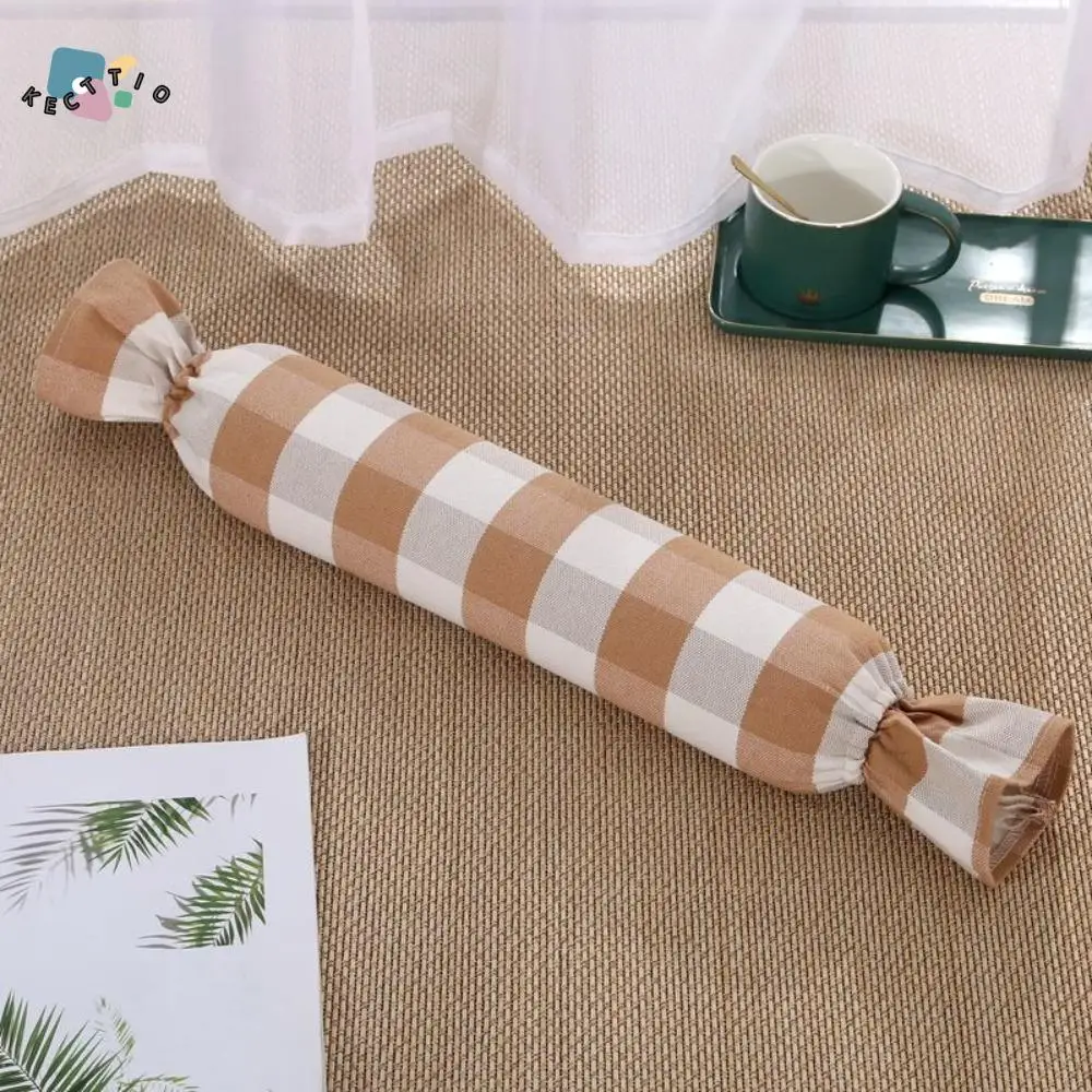 

Removable Cervical Roll Pillowcase Soft Classic Bolster Pillow Cover Comfortable Washed Material Head Pillow Cover Home