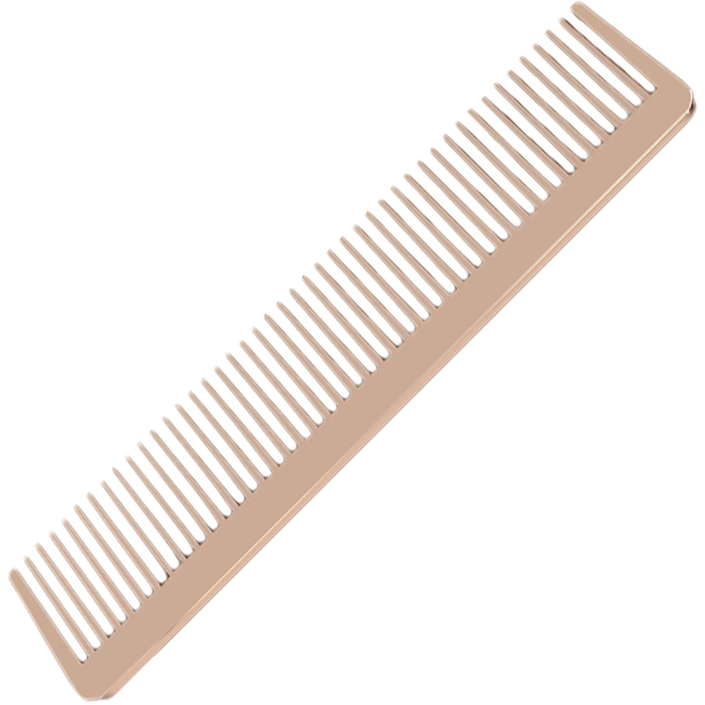 

Beard Comb for Men Styling Fine Tooth Zinc Alloy Professional Hairdressing Golden Barbering Metal Curved Miss